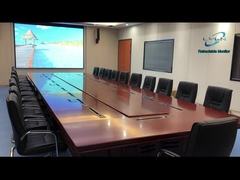 شاشة قابلة للسحب بمحرك تتكامل مع وحدة مناقشة المؤتمر ، الميكروفون قابل للسحب